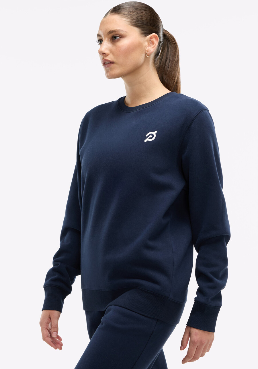 weiches fleece-sweatshirt mit rundhalsausschnitt