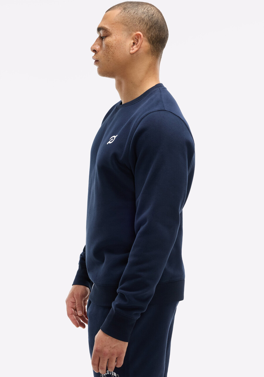 weiches fleece-sweatshirt mit rundhalsausschnitt