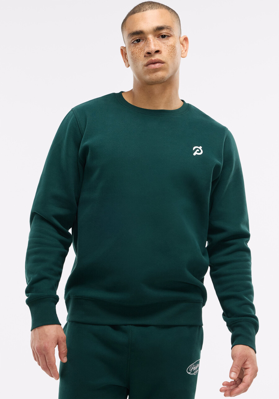 weiches fleece-sweatshirt mit rundhalsausschnitt