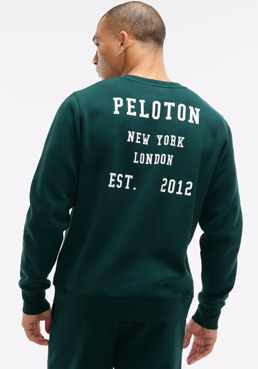 weiches fleece-sweatshirt mit rundhalsausschnitt
