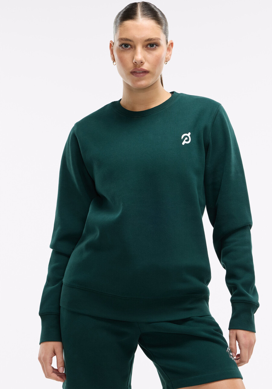 weiches fleece-sweatshirt mit rundhalsausschnitt