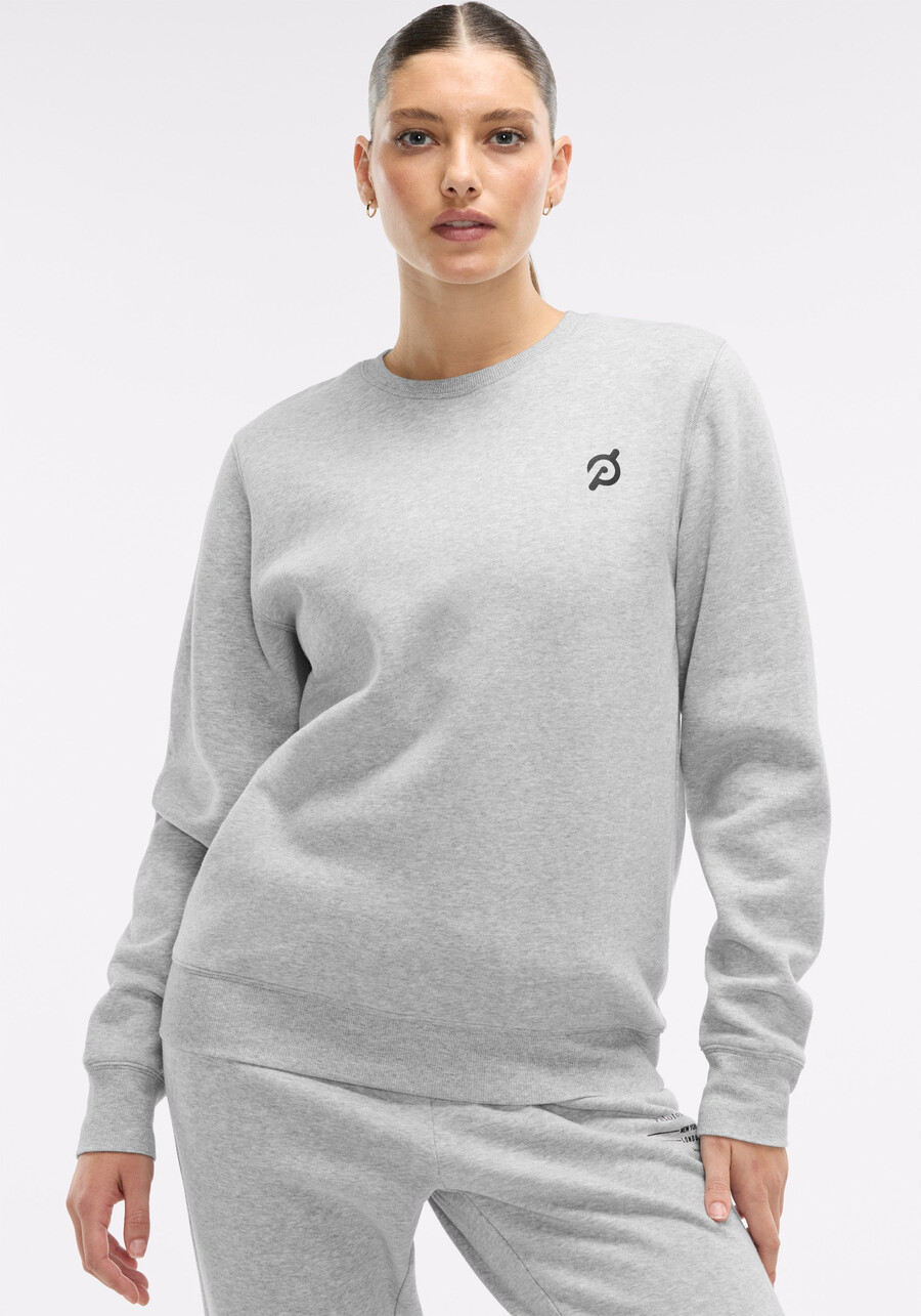 weiches fleece-sweatshirt mit rundhalsausschnitt
