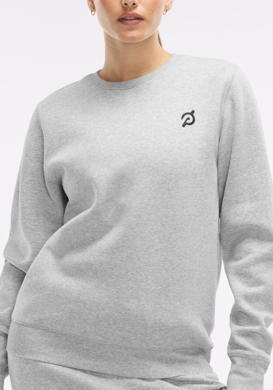 weiches fleece-sweatshirt mit rundhalsausschnitt