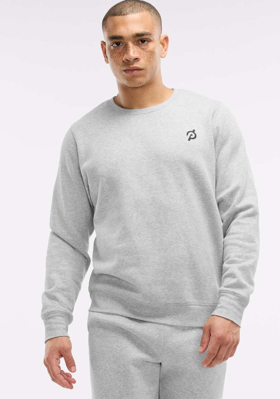 weiches fleece-sweatshirt mit rundhalsausschnitt