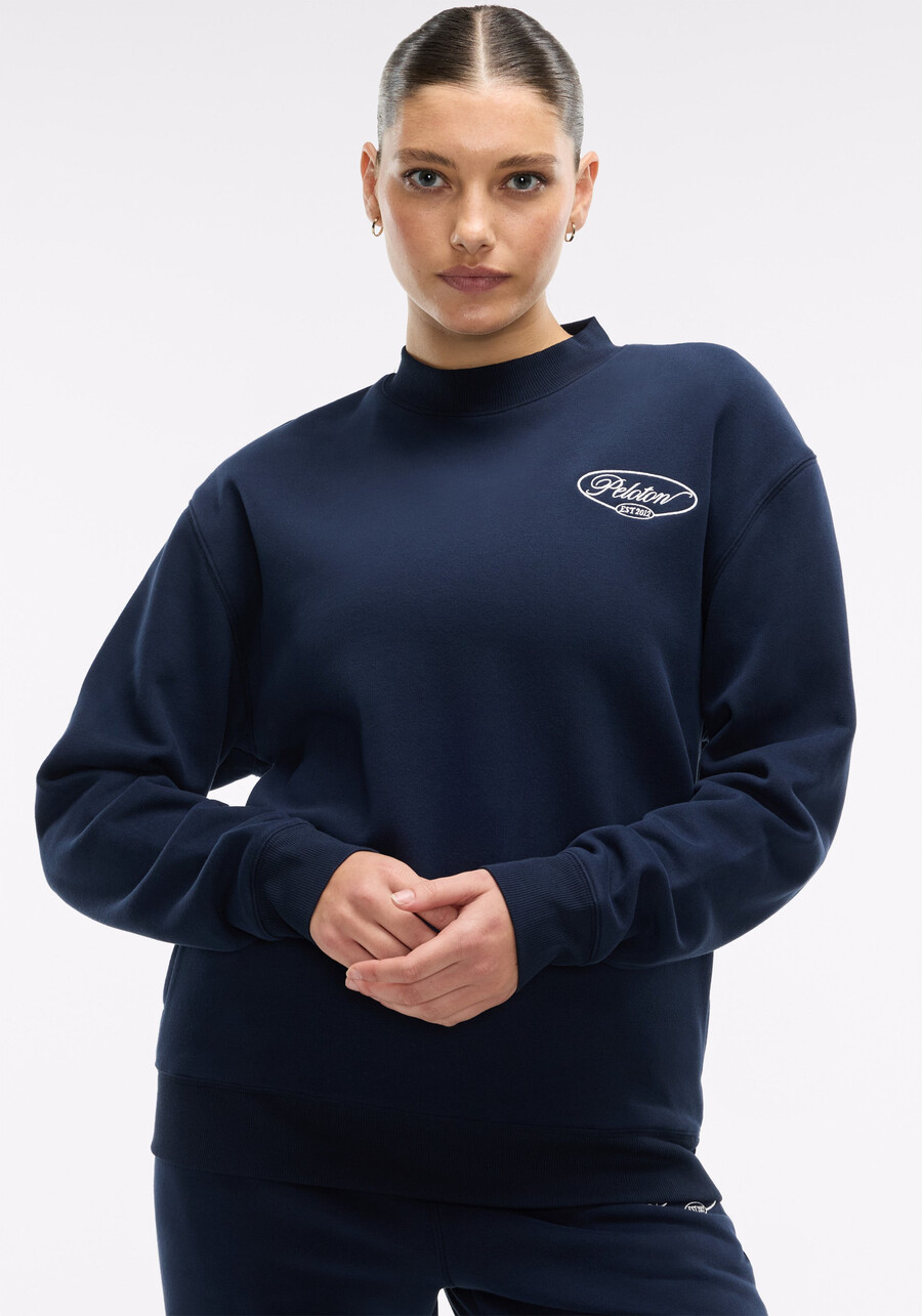 weiches fleece-sweatshirt mit stehkragen