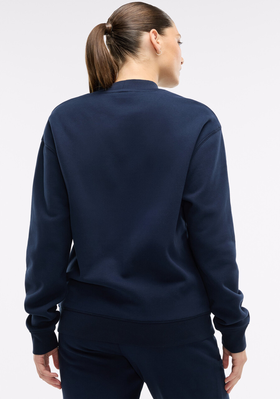 weiches fleece-sweatshirt mit stehkragen
