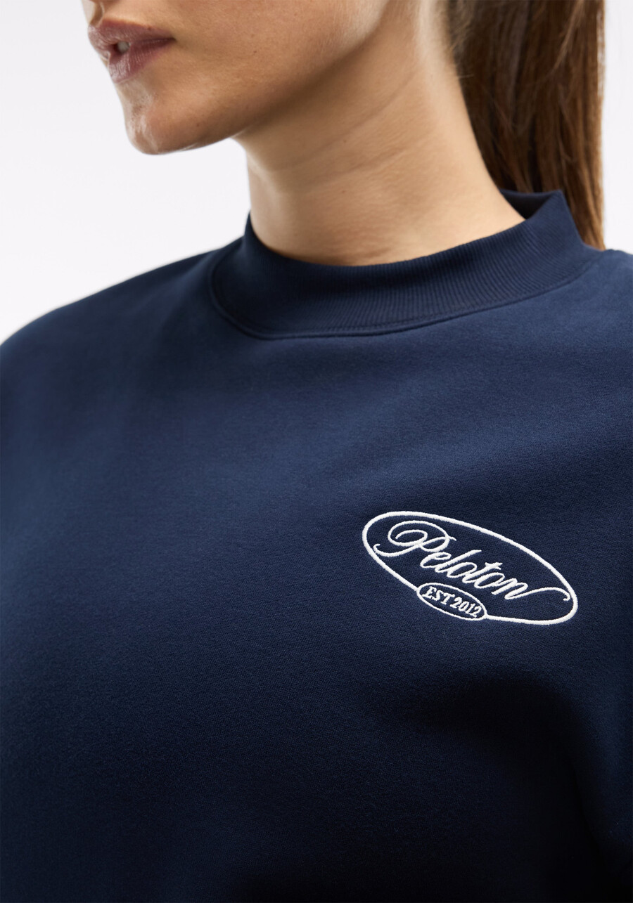 weiches fleece-sweatshirt mit stehkragen