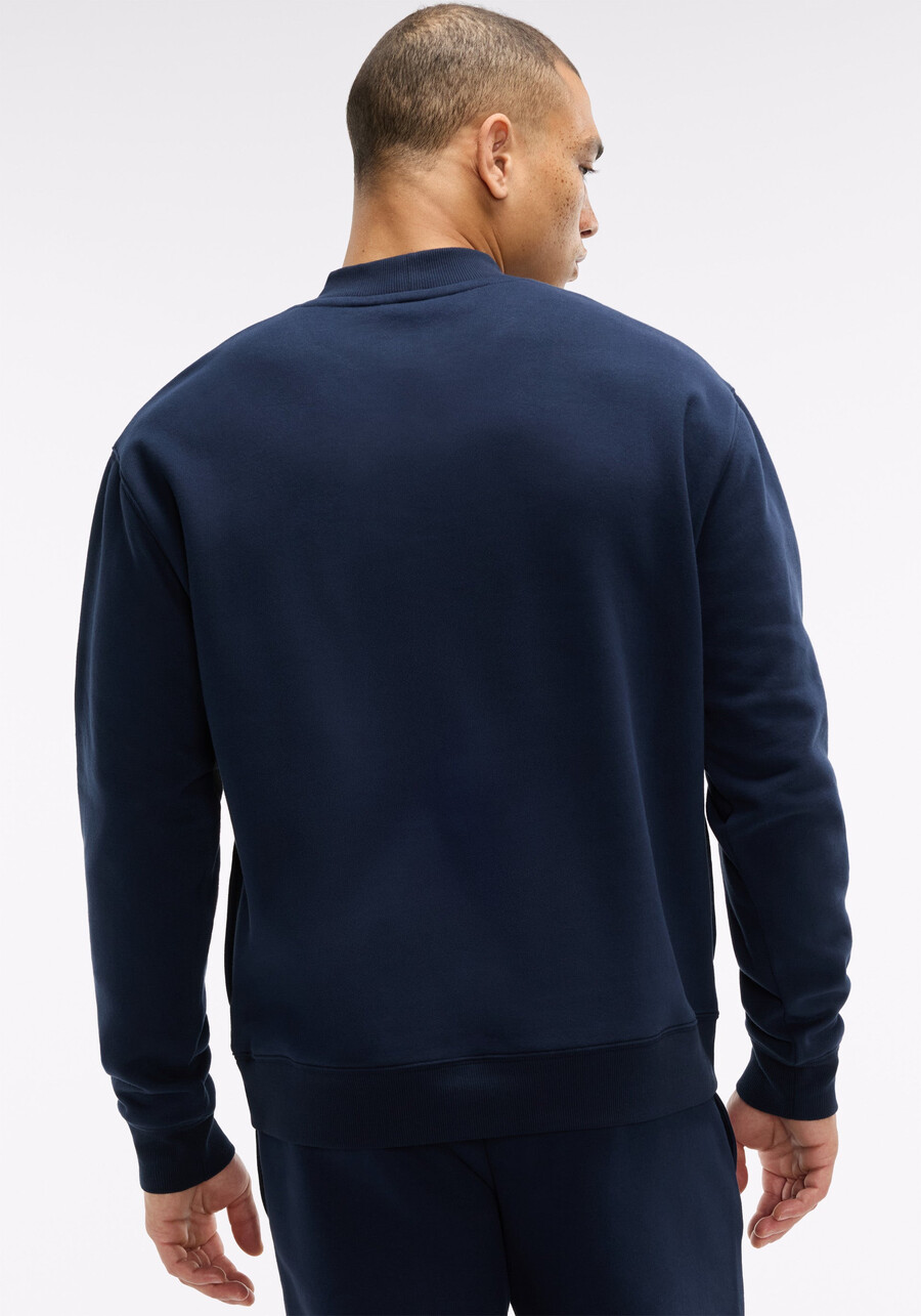 weiches fleece-sweatshirt mit stehkragen