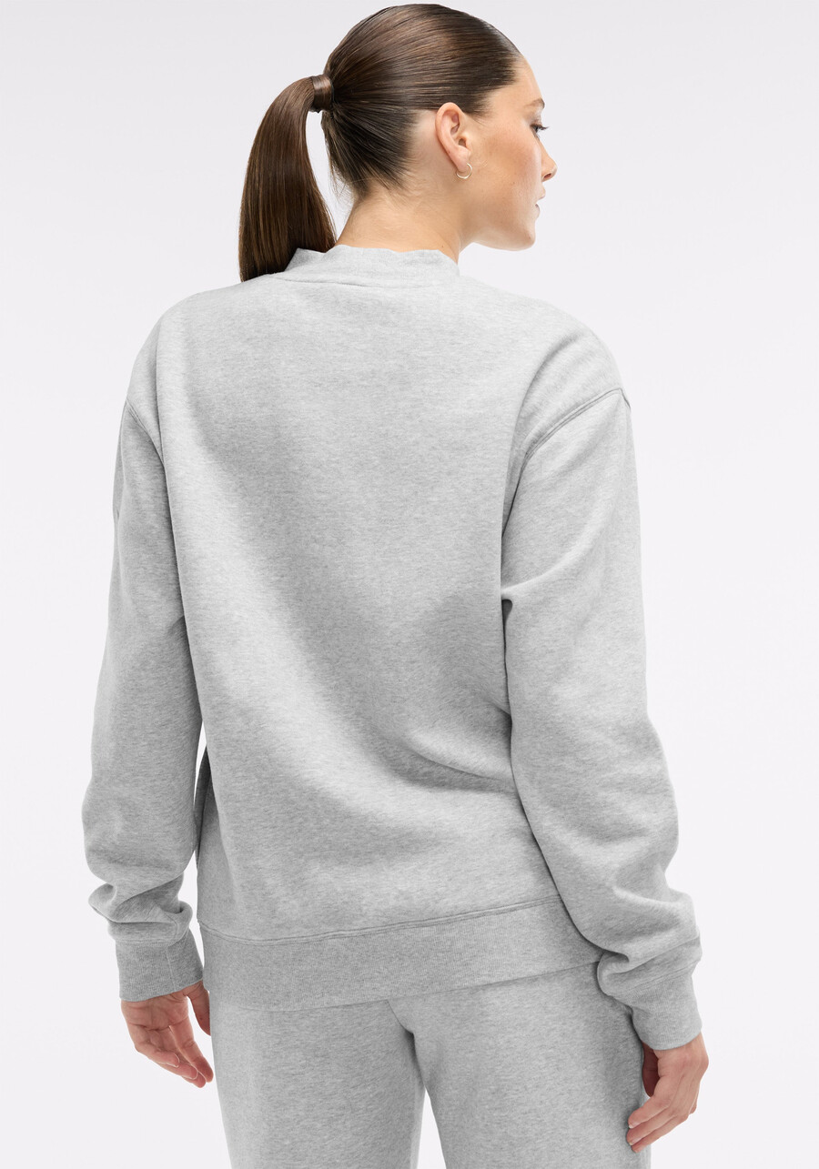 weiches fleece-sweatshirt mit stehkragen