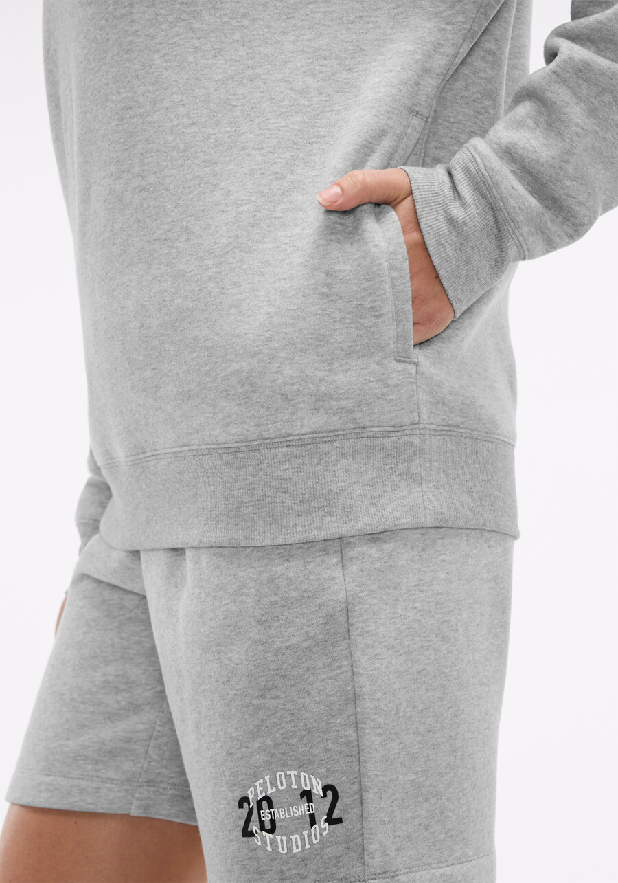weiches fleece-sweatshirt mit stehkragen