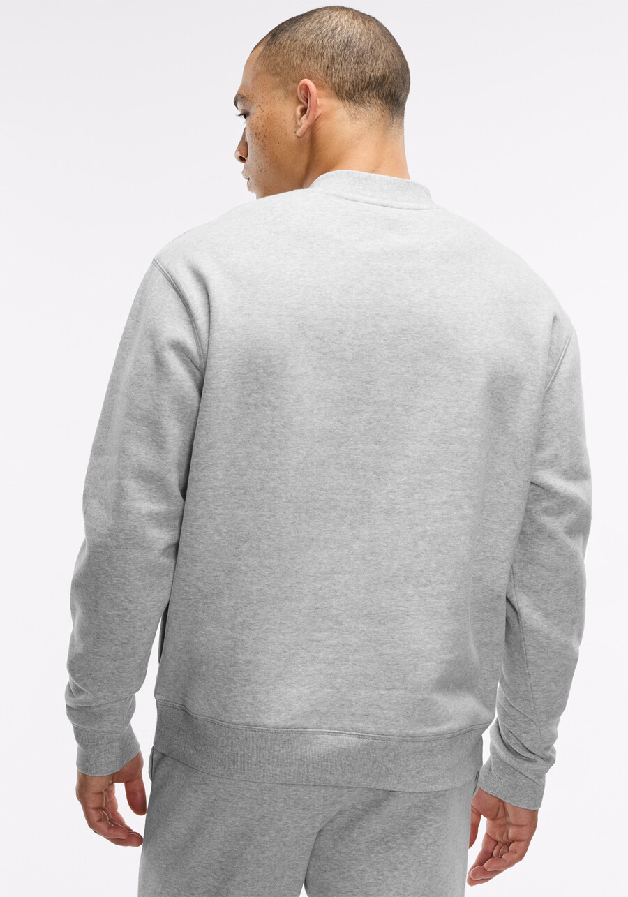 weiches fleece-sweatshirt mit stehkragen