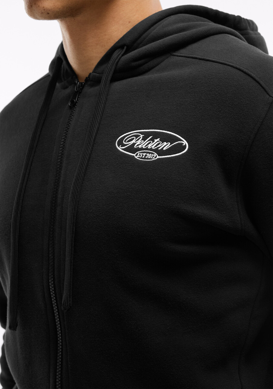 weicher fleece-hoodie mit durchgehendem reißverschluss