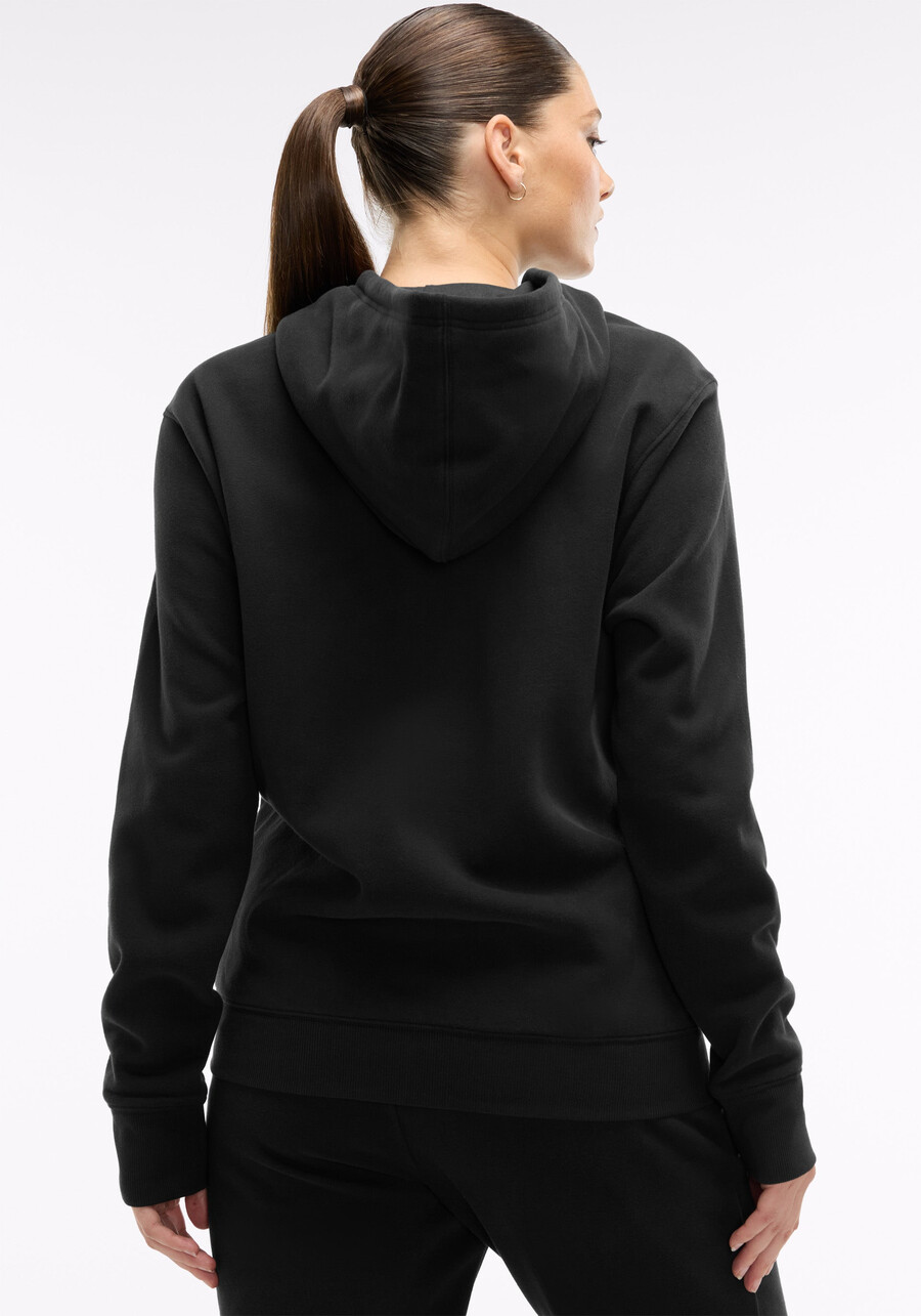 weicher fleece-hoodie mit durchgehendem reißverschluss