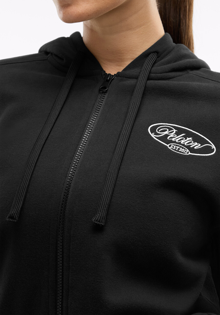 weicher fleece-hoodie mit durchgehendem reißverschluss