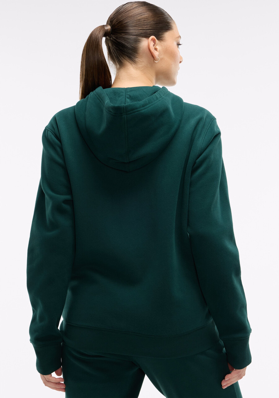 weicher fleece-hoodie mit durchgehendem reißverschluss