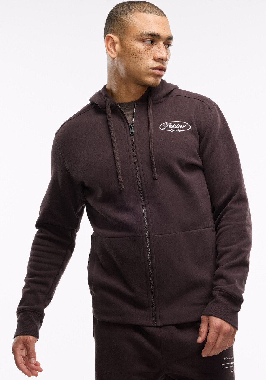 weicher fleece-hoodie mit durchgehendem reißverschluss