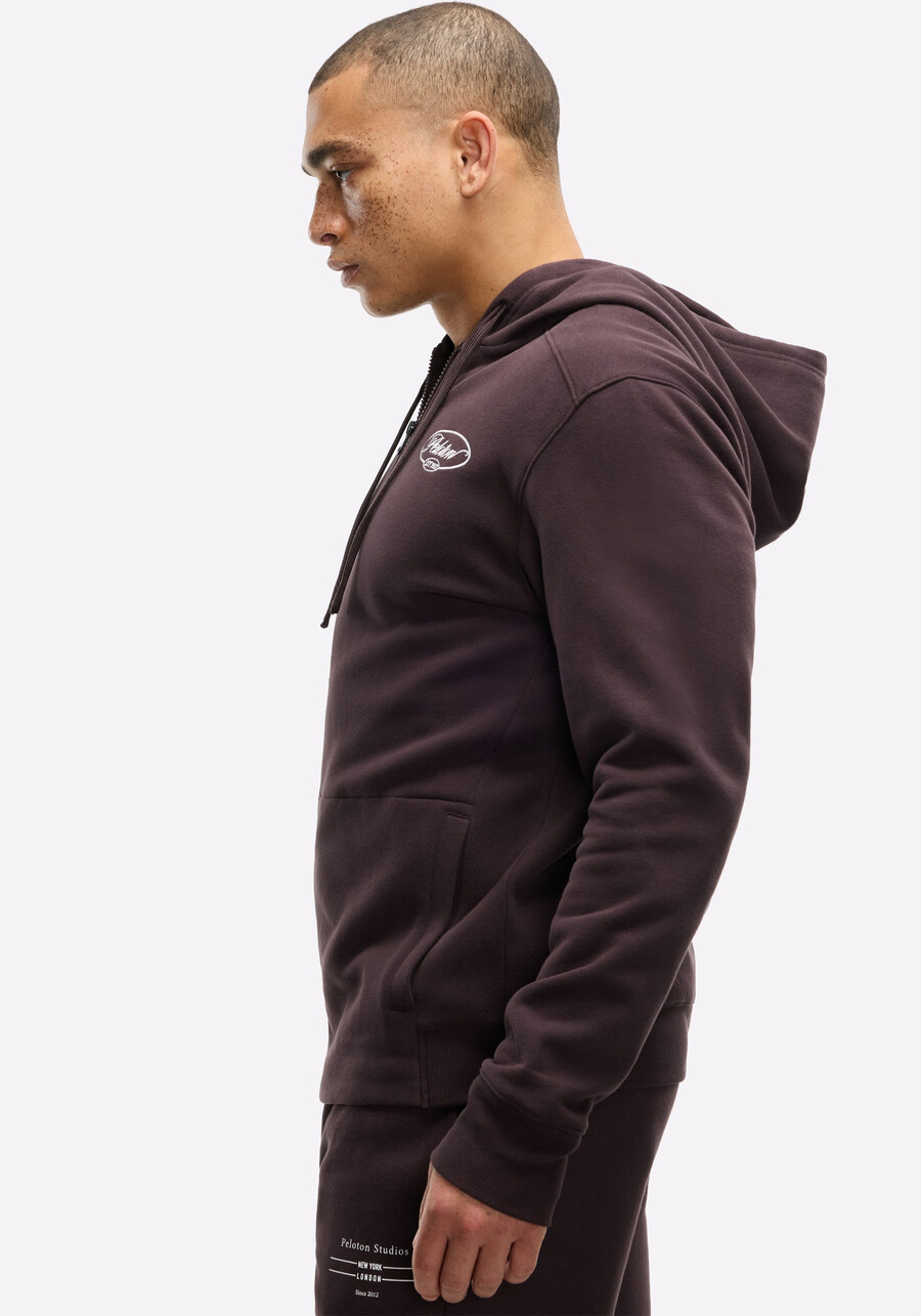 weicher fleece-hoodie mit durchgehendem reißverschluss