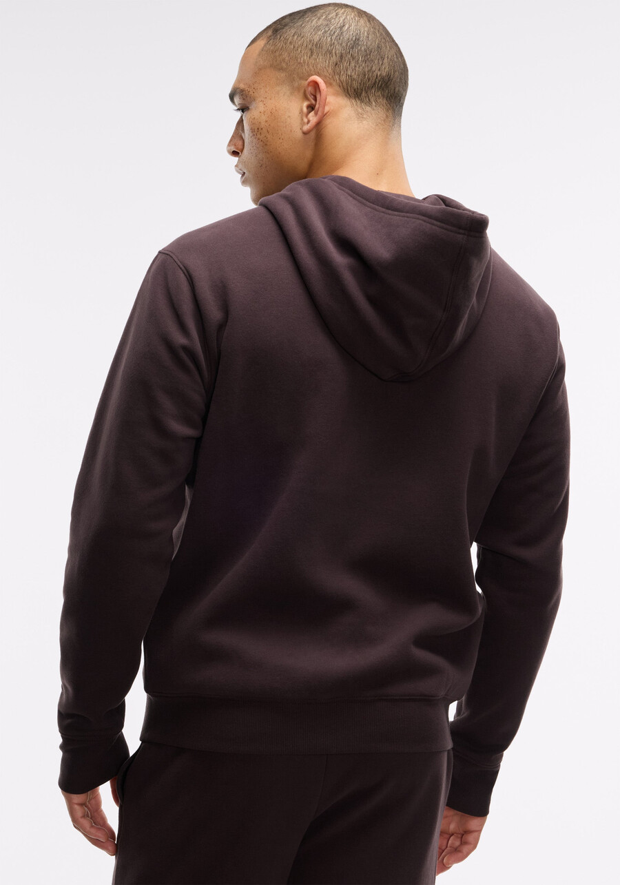 weicher fleece-hoodie mit durchgehendem reißverschluss