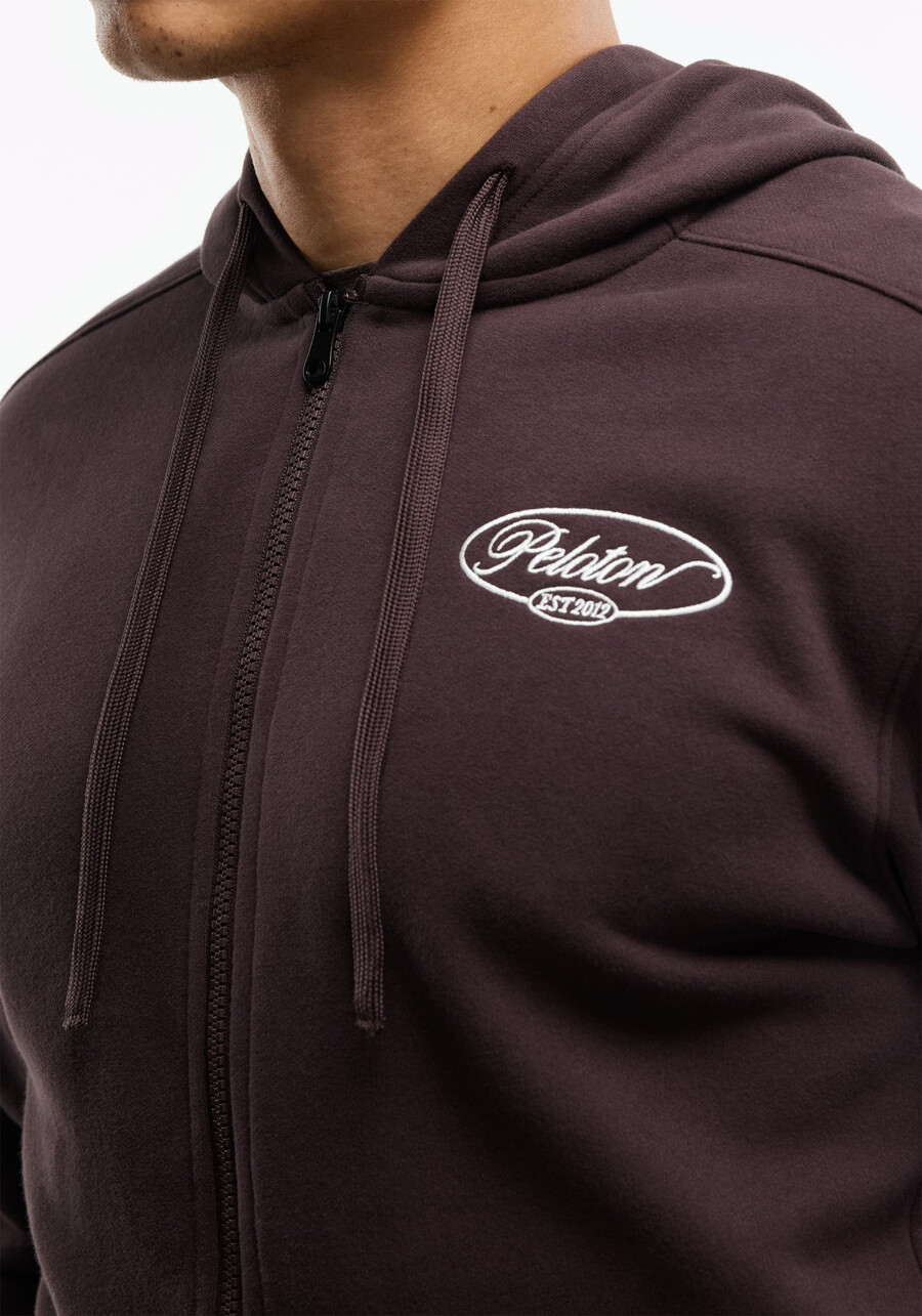 weicher fleece-hoodie mit durchgehendem reißverschluss